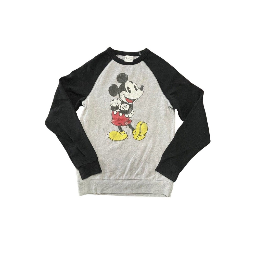 Disney Mickey Mouse Sweatshirt Women's Size Small Gray Pullover